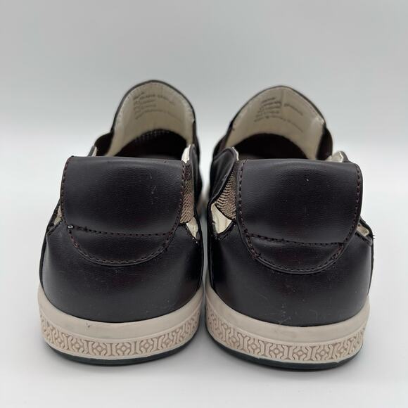 Top Rank Spring Slip On Shoes Mens‎ 9 Brown Mesh Upper Boat Loafers - Picture 5 of 8